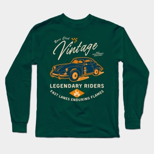 Race Club Vintage Legendary Riders Retro Car Racing Long Sleeve T-Shirt